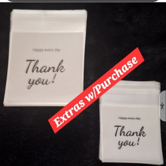 NWT 40ct. Large and Small Resealable Thank You Bags 20-3x4/20 -2.7x2.7 - Picture 1 of 6